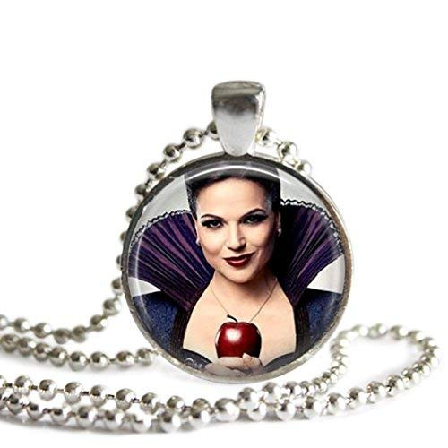 Regina Mills Once Upon A Time Evil Queen 1 Inch Silver Plated Pendant Necklace