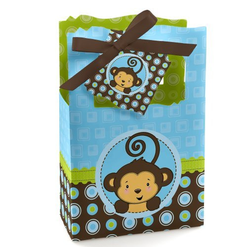 Big Dot of Happiness Monkey Boy - Baby Shower or Birthday Party Favor Boxes - Set of 12 Big Dot of Happiness Monkey Boy - Baby Shower or Birthday Party Favor Boxes - Set of 12