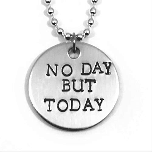 Rent Broadway Musical Hand Stamped No Day But Today Necklace Rent Broadway Musical Hand Stamped No Day But Today Necklace