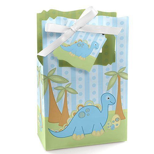 Big Dot of Happiness Baby Boy Dinosaur - Baby Shower or Birthday Party Favor Boxes - Set of 12 Big Dot of Happiness Baby Boy Dinosaur - Baby Shower or Birthday Party Favor Boxes - Set of 12