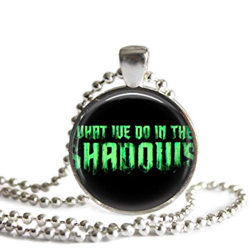 What We Do In The Shadows Green 1 Inch Silver Plated Pendant Necklace or Keychain