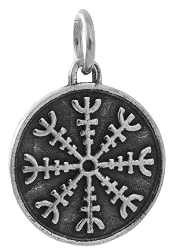 Sterling Silver Viking Helm of Awe - Small  Double Sided - -Charm Only or Necklace-