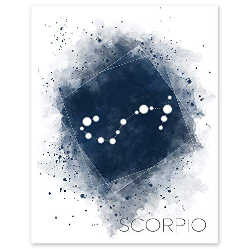 Scorpio Star Constellation - Zodiac Wall Art Print -11 x 14 Unframed Watercolor Astrology Sign - Horoscope - Ideal Gift for October-November Birthdays Scorpio Star Constellation - Zodiac Wall Art Print -11 x 14 Unframed Watercolor Astrology Sign - Horoscope - Ideal Gift for October-November Birthdays