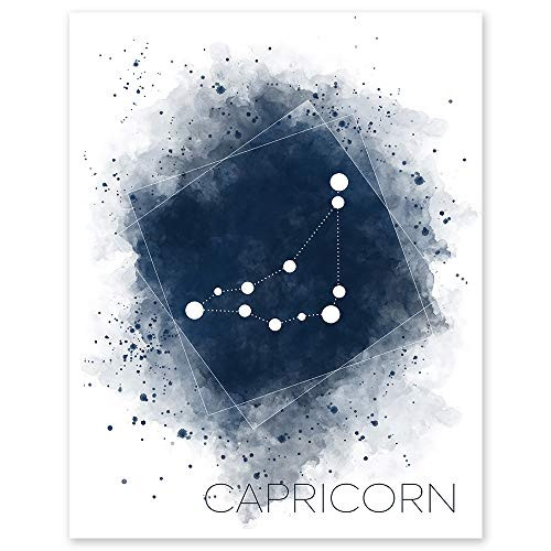 Capricorn Star Constellation - Zodiac Wall Art Print -11 x 14 Unframed Watercolor Astrology Sign - Horoscope - Ideal Gift for December-January Birthdays Capricorn Star Constellation - Zodiac Wall Art Print -11 x 14 Unframed Watercolor Astrology Sign - Horoscope - Ideal Gift for December-January Birthdays