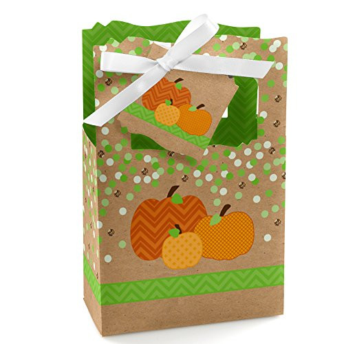 Big Dot of Happiness Pumpkin Patch - Fall & Thanksgiving Party Favor Boxes - Set of 12
