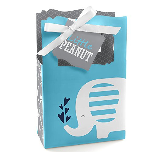 Big Dot of Happiness Blue Elephant - Boy Baby Shower or Birthday Party Favor Boxes - Set of 12 Big Dot of Happiness Blue Elephant - Boy Baby Shower or Birthday Party Favor Boxes - Set of 12