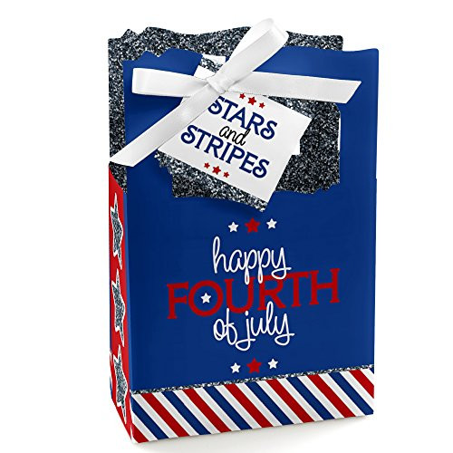 Big Dot of Happiness 4th of July - Independence Day Party Favor Boxes - Set of 12