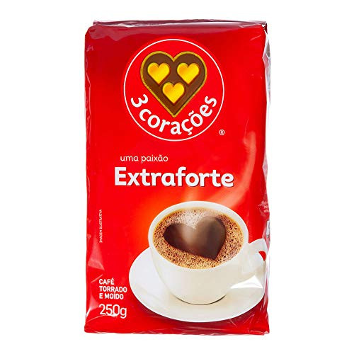 3 CORAÇÕES Cafe Extraforte 250 gr.   8.8 oz.