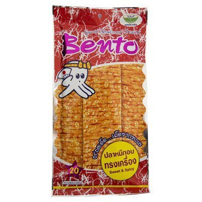 2 X 24 Grams Bento Baked Squid Sweet and Spicy Flavour Snack _S Thailand