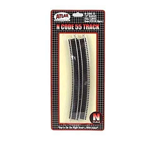 N Code 55 Nickel Silver 15inch  Radius Full Section Track -6- Atlas Trains