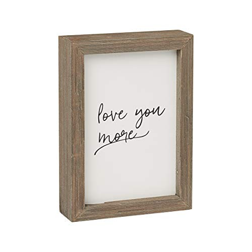 Collins Painting Love You More Framed Box Sign - Modern Decor Newlywed Gifts - Love Wall Decor