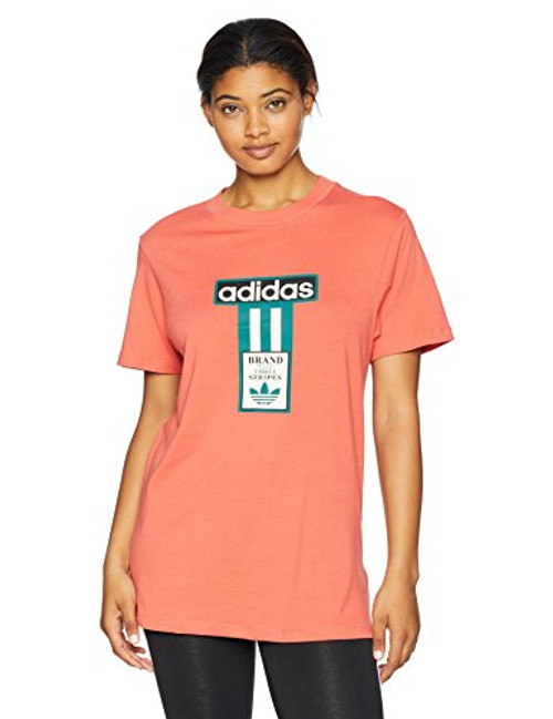 adidas Originals Women_s Adibreak Logo Tee  trace scarlet  XS adidas Originals Women_s Adibreak Logo Tee  trace scarlet  XS