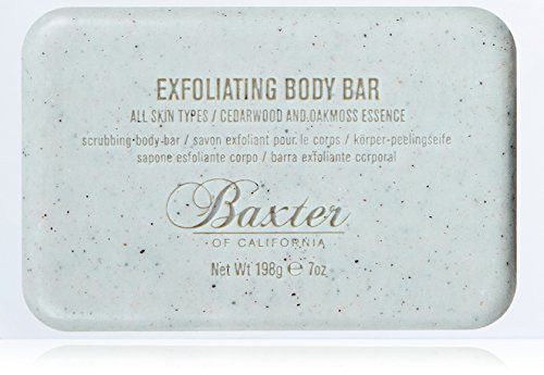 Baxter of California Men's Exfoliating Body Bar Soap, Cedarwood and Oak Moss Essence, 7 oz