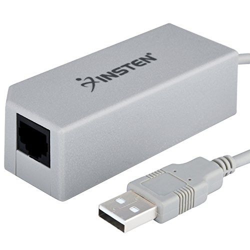 Insten USB to Ethernet Adapter  USB 2.0 10 100 Mbps Network RJ45 Lan Wired Internet Lan Adapter Compatible with Nintendo Switch Switch Lite Wii Wii U Game Console MacBook