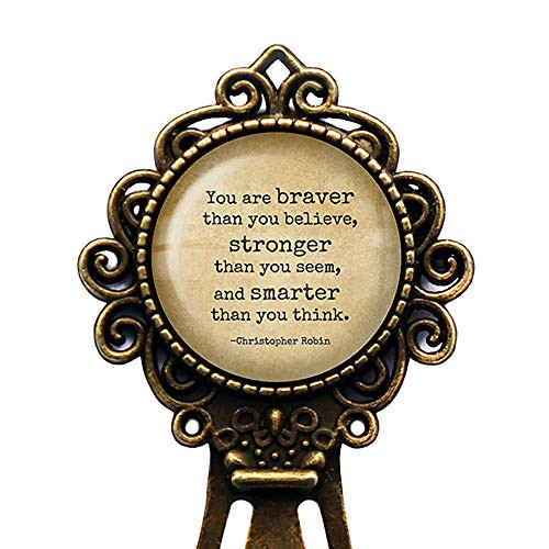 Winnie the Pooh Christopher Robin Braver Stronger Smarter Bookmark