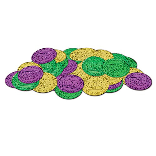 Beistle Mardi Gras Plastic Coins -Value 200-Pack-