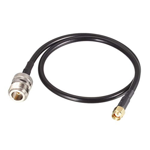 uxcell Coax Cable N Female to RP-SMA Male Pigtail Cable 50 Ohm 20 Inch RG58