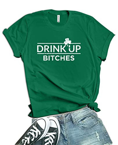 Woman Green Irish Shirts - St Patricks Day Shirt Women - DrinkUP  XL