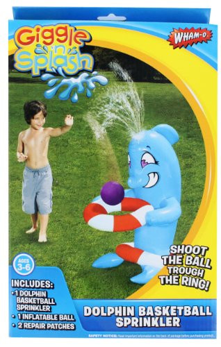 Wham-O Dolphin Basketball Sprinkler Giggle _n Splash