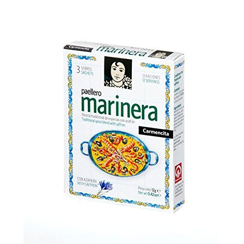 Paellero Paella Marinera Seasoning with Saffron Seafood Paella Mix -3 Packets- Gluten Free
