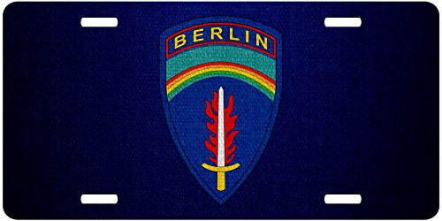 ExpressItBest Premium Aluminum License Plate - U.S. Army Berlin  Shldr Sleeve