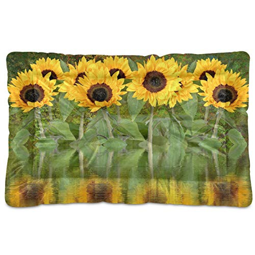 N-A Dog Beds Sunflowers Design for Small Dogs Cats Pet Bed Pad for Crates 18 x 24 Machine Wash