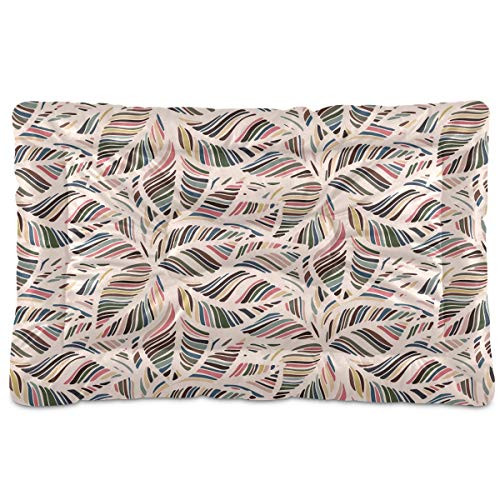 N-A Dog Beds Leaves Seamless Design for Small Dogs Cats Pet Bed Pad for Crates 18 x 24 Machine Wash