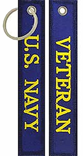 U.S. NAVY VETERAN KEY CHAIN - GREAT COLOR - Veteran Owned Business