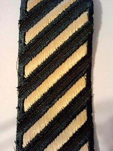 Embroidered Patch - Patches for Women Man - U.S. Army Male Service Stripes Hash Marks Gold on Green