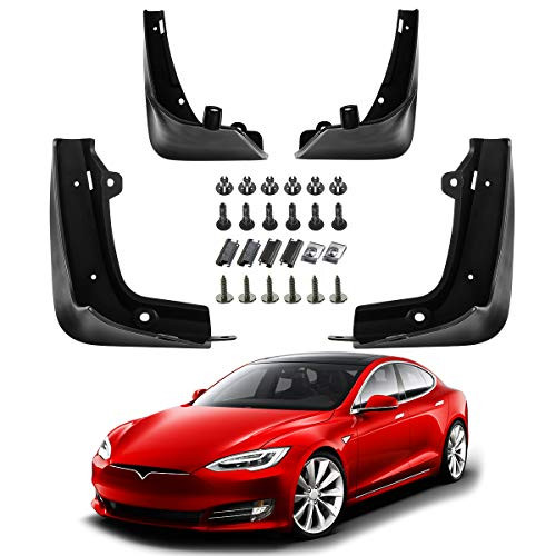 A-Premium Mud Flaps Splash Guards Fender Mudguard Compatible with Tesla Model S 2012 2013 2014 2015 2016 4Pcs