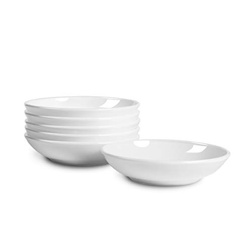 Delling 3 Oz Ceramic Dip Bowls Set-White Dipping Soy Sauce Bowl Dishes Small Snack Cups for Sushi Sauce  Soy  BBQ Dishes-Chip and Dip Serving Set - Set of 6