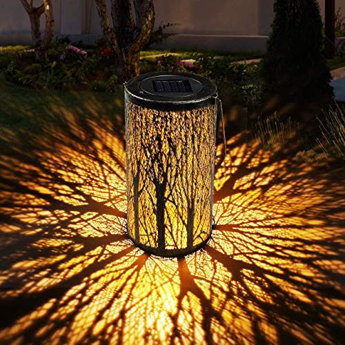 Golwof Solar Lantern Hanging Outdoor Hanging Solar Garden Lights Decorative Retro Metal Waterproof Solar Lamp for Patio Yard Pathway Terrace -1 Pack- Golwof Solar Lantern Hanging Outdoor Hanging Solar Garden Lights Decorative Retro Metal Waterproof Solar Lamp for Patio Yard Pathway Terrace -1 Pack-