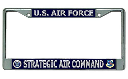 U.S. Air Force Strategic Air Command Chrome License Plate Frame U.S. Air Force Strategic Air Command Chrome License Plate Frame