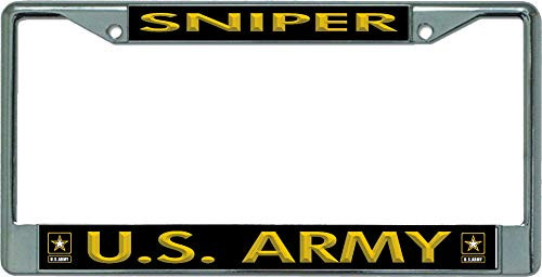 U.S. Army Sniper 2 Chrome License Plate Frame