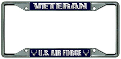 U.S. Air Force Veteran Every State Chrome License Plate Frame U.S. Air Force Veteran Every State Chrome License Plate Frame