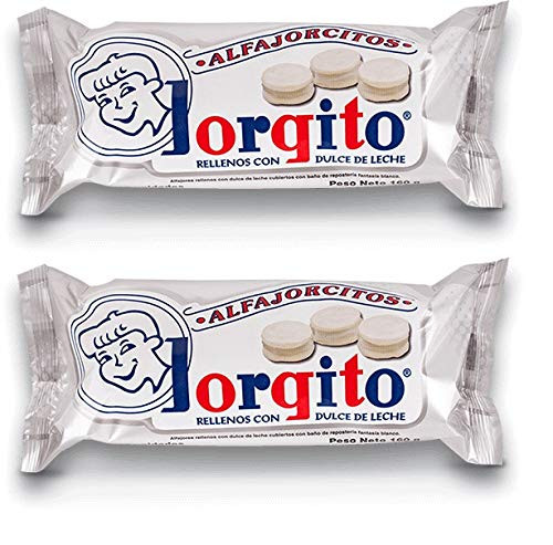 JORGITO Mini Alfajorcitos con Baño de Chocolate Blanco  6 ct - 160 gr. - 2 Pack