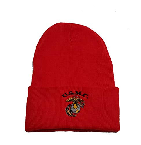 PPM Brands U.S.M.C. Red Marines Marine Corps Cuffed Beanie Hat Cap Toboggan WCAP024