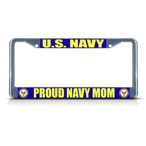 Fastasticdeals U.S. Navy Proud Navy Mom License Plate Frame Tag Holder Cover Fastasticdeals U.S. Navy Proud Navy Mom License Plate Frame Tag Holder Cover