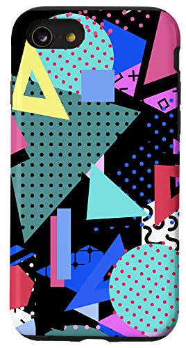 iPhone SE -2020-   7   8 80s Geometric Memphis Pattern Vintage 1980s 90s Phone Cover Case