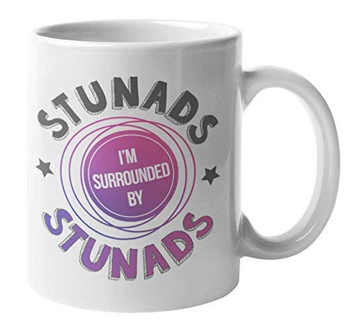 Lplpol I_m Surrounded By Stunads Funny Trendy Italian American Slang for Stupid And Crazy Coffee  and  Tea Gift Mug 11oz