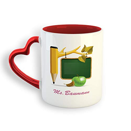Ceramic Custom Valentine S Day Coffee Mug Cup Pencil Tree Education  and  Teachers Tea Couples Gifts