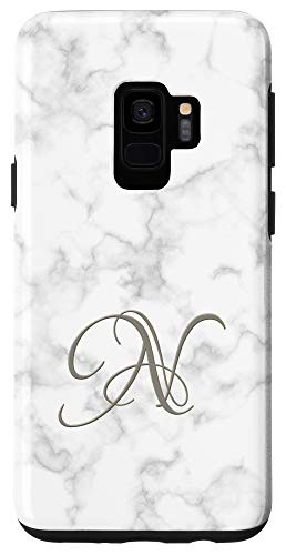 Galaxy S9 Initial N Monogram Phone Cover Alphabet Letter Monogrammed Case