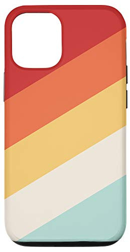 iPhone 12 12 Pro Retro Stripes Phone 70_s Case Cover Vintage Colors Case