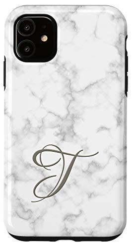 iPhone 11 Initial T Monogram Phone Cover Alphabet Letter Monogrammed Case
