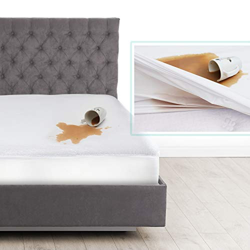 Nestl Bedding Premium Cotton Terry Mattress Protector Hypoallergenic and Waterproof Twin XL Mattress Protector Breathable and Noiseless Cover Nestl Bedding Premium Cotton Terry Mattress Protector Hypoallergenic and Waterproof Twin XL Mattress Protector Breathable and Noiseless Cover