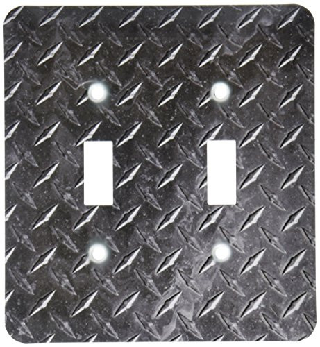 3dRose lsp_174693_2 Image of Silver Sheet Metal with Bullets Double Toggle Switch