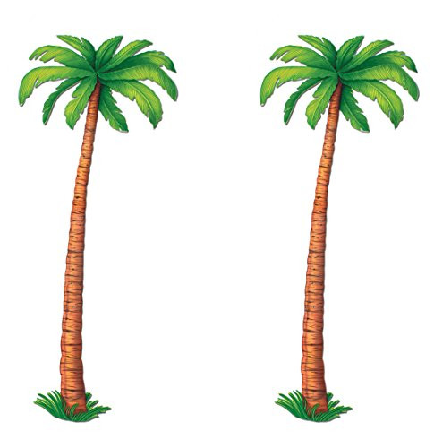 Beistle S55137AZ2 Jointed Palm Trees, 6', Green/Brown