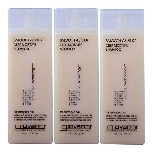 GIOVANNI - Smooth As Silk Shampoo, 8.5 Oz - 3 Pack