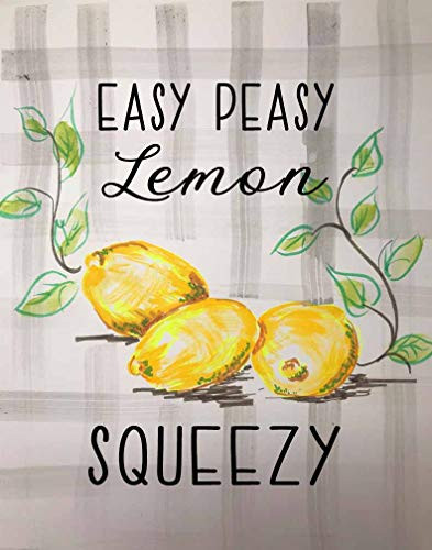 Easy Peasy Lemon Squeezy Sign Art Print Unframed