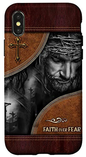 iPhone X XS Faith Over Fear Awareness And Beliefs God Christian Case iPhone X XS Faith Over Fear Awareness And Beliefs God Christian Case